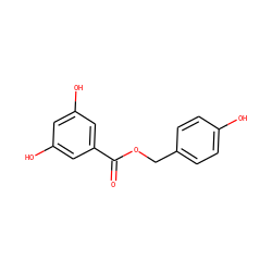 O=C(OCc1ccc(O)cc1)c1cc(O)cc(O)c1 ZINC000066079696