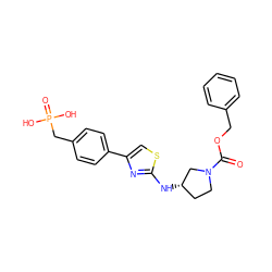 O=C(OCc1ccccc1)N1CC[C@H](Nc2nc(-c3ccc(CP(=O)(O)O)cc3)cs2)C1 ZINC001772655333