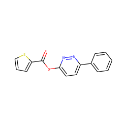 O=C(Oc1ccc(-c2ccccc2)nn1)c1cccs1 ZINC000001059557