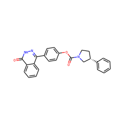 O=C(Oc1ccc(-c2n[nH]c(=O)c3ccccc23)cc1)N1CC[C@H](c2ccccc2)C1 ZINC000145634665
