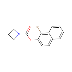 O=C(Oc1ccc2ccccc2c1Br)N1CCC1 ZINC000084726792