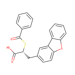 O=C(S[C@H](Cc1ccc2oc3ccccc3c2c1)C(=O)O)c1ccccc1 ZINC000003994819