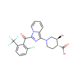 O=C(c1c(Cl)cccc1C(F)(F)F)c1nc(N2CC[C@@H](C(=O)O)[C@H](O)C2)c2ccccn12 ZINC000473083954