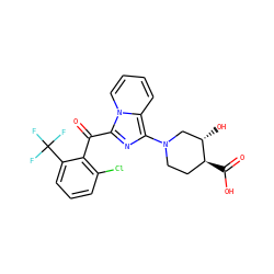 O=C(c1c(Cl)cccc1C(F)(F)F)c1nc(N2CC[C@H](C(=O)O)[C@@H](O)C2)c2ccccn12 ZINC000473104909