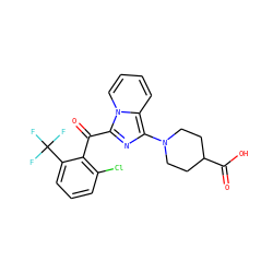 O=C(c1c(Cl)cccc1C(F)(F)F)c1nc(N2CCC(C(=O)O)CC2)c2ccccn12 ZINC000473099573