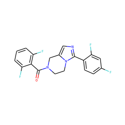 O=C(c1c(F)cccc1F)N1CCn2c(cnc2-c2ccc(F)cc2F)C1 ZINC000028708584