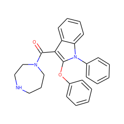 O=C(c1c(Oc2ccccc2)n(-c2ccccc2)c2ccccc12)N1CCCNCC1 ZINC000064526699