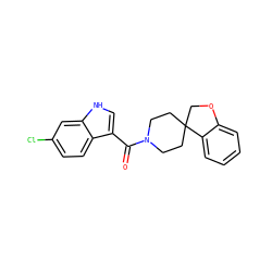 O=C(c1c[nH]c2cc(Cl)ccc12)N1CCC2(CC1)COc1ccccc12 ZINC000034807345