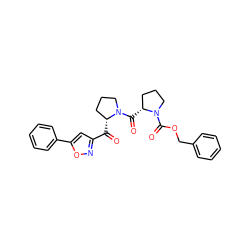 O=C(c1cc(-c2ccccc2)on1)[C@@H]1CCCN1C(=O)[C@@H]1CCCN1C(=O)OCc1ccccc1 ZINC000013537589