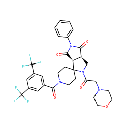O=C(c1cc(C(F)(F)F)cc(C(F)(F)F)c1)N1CCC2(CC1)[C@H]1C(=O)N(c3ccccc3)C(=O)[C@H]1CN2C(=O)CN1CCOCC1 ZINC000026829723