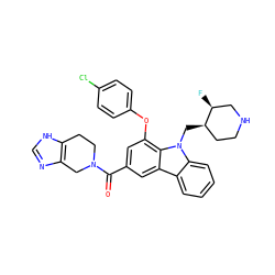 O=C(c1cc(Oc2ccc(Cl)cc2)c2c(c1)c1ccccc1n2C[C@@H]1CCNC[C@@H]1F)N1CCc2[nH]cnc2C1 ZINC000028889707