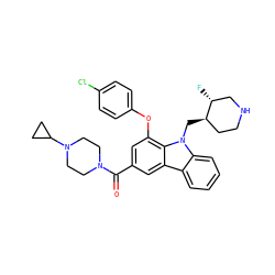 O=C(c1cc(Oc2ccc(Cl)cc2)c2c(c1)c1ccccc1n2C[C@@H]1CCNC[C@H]1F)N1CCN(C2CC2)CC1 ZINC000028889720