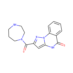 O=C(c1cc2[nH]c(=O)c3ccccc3n2n1)N1CCCNCC1 ZINC000042989451