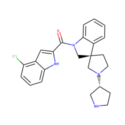 O=C(c1cc2c(Cl)cccc2[nH]1)N1C[C@]2(CCN([C@@H]3CCNC3)C2)c2ccccc21 ZINC000073224771