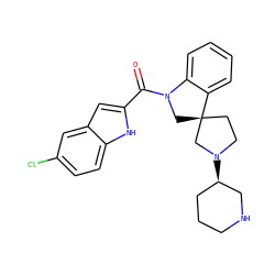 O=C(c1cc2cc(Cl)ccc2[nH]1)N1C[C@]2(CCN([C@@H]3CCCNC3)C2)c2ccccc21 ZINC000073240685