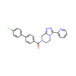 O=C(c1ccc(-c2ccc(Cl)cc2)cc1)N1CCn2c(nnc2-c2ccccn2)C1 ZINC000299854760