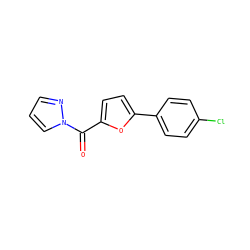 O=C(c1ccc(-c2ccc(Cl)cc2)o1)n1cccn1 ZINC000200023278