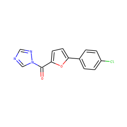 O=C(c1ccc(-c2ccc(Cl)cc2)o1)n1cncn1 ZINC000200030832