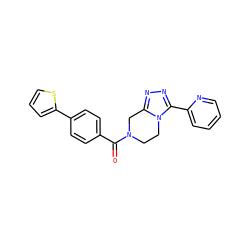 O=C(c1ccc(-c2cccs2)cc1)N1CCn2c(nnc2-c2ccccn2)C1 ZINC000165878248