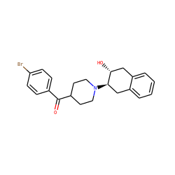 O=C(c1ccc(Br)cc1)C1CCN([C@@H]2Cc3ccccc3C[C@H]2O)CC1 ZINC000040914130