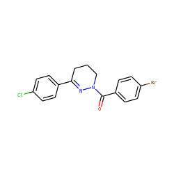 O=C(c1ccc(Br)cc1)N1CCCC(c2ccc(Cl)cc2)=N1 ZINC000013744684