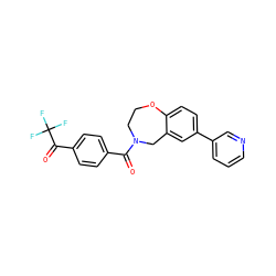 O=C(c1ccc(C(=O)C(F)(F)F)cc1)N1CCOc2ccc(-c3cccnc3)cc2C1 ZINC000095589611