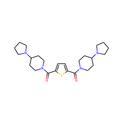 O=C(c1ccc(C(=O)N2CCC(N3CCCC3)CC2)s1)N1CCC(N2CCCC2)CC1 ZINC000096284322
