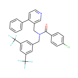O=C(c1ccc(Cl)cc1)N(Cc1cc(C(F)(F)F)cc(C(F)(F)F)c1)Cc1cnccc1-c1ccccc1 ZINC000096285094