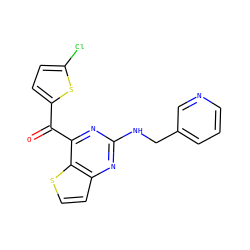 O=C(c1ccc(Cl)s1)c1nc(NCc2cccnc2)nc2ccsc12 ZINC000049018640