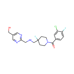 O=C(c1ccc(F)c(Cl)c1)N1CCC(F)(CNCc2ncc(CO)cn2)CC1 ZINC000028711634