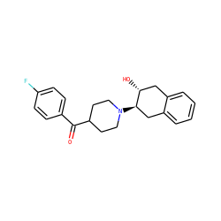 O=C(c1ccc(F)cc1)C1CCN([C@@H]2Cc3ccccc3C[C@H]2O)CC1 ZINC000040403384