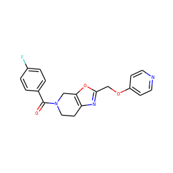 O=C(c1ccc(F)cc1)N1CCc2nc(COc3ccncc3)oc2C1 ZINC000113252562