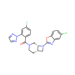 O=C(c1ccc(F)cc1-n1nccn1)N1CC[C@H]2CN(c3nc4cc(Cl)ccc4o3)[C@H]2C1 ZINC000116825785