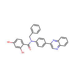 O=C(c1ccc(O)cc1O)N(Cc1ccccc1)c1ccc(-c2cnc3ccccc3n2)cc1 ZINC000653678265