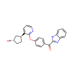 O=C(c1ccc(Oc2ncccc2[C@H]2CC[C@H](O)C2)cc1)c1nc2ccccc2[nH]1 ZINC000148345285