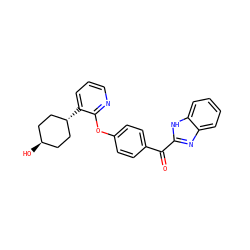 O=C(c1ccc(Oc2ncccc2[C@H]2CC[C@H](O)CC2)cc1)c1nc2ccccc2[nH]1 ZINC000168988082