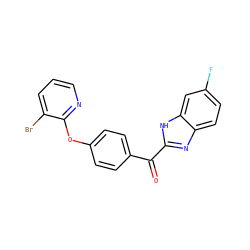 O=C(c1ccc(Oc2ncccc2Br)cc1)c1nc2ccc(F)cc2[nH]1 ZINC000144125564