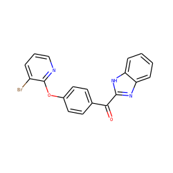 O=C(c1ccc(Oc2ncccc2Br)cc1)c1nc2ccccc2[nH]1 ZINC000143756776
