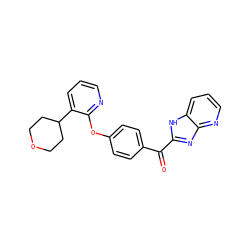 O=C(c1ccc(Oc2ncccc2C2CCOCC2)cc1)c1nc2ncccc2[nH]1 ZINC000139631279