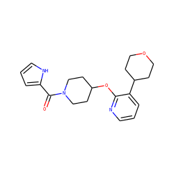 O=C(c1ccc[nH]1)N1CCC(Oc2ncccc2C2CCOCC2)CC1 ZINC000096168905
