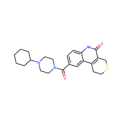 O=C(c1ccc2[nH]c(=O)c3c(c2c1)CCSC3)N1CCN(C2CCCCC2)CC1 ZINC000103174147