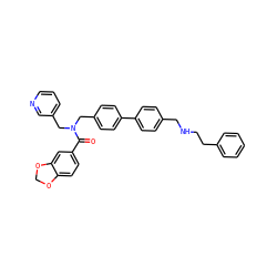O=C(c1ccc2c(c1)OCO2)N(Cc1ccc(-c2ccc(CNCCc3ccccc3)cc2)cc1)Cc1cccnc1 ZINC000028468034