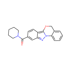 O=C(c1ccc2c3n(nc2c1)-c1ccccc1CO3)N1CCCCC1 ZINC000013657652