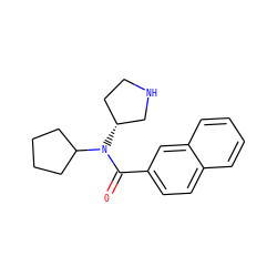 O=C(c1ccc2ccccc2c1)N(C1CCCC1)[C@@H]1CCNC1 ZINC000045260295