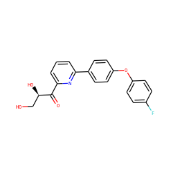 O=C(c1cccc(-c2ccc(Oc3ccc(F)cc3)cc2)n1)[C@H](O)CO ZINC000147643688