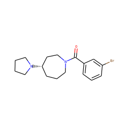 O=C(c1cccc(Br)c1)N1CCC[C@H](N2CCCC2)CC1 ZINC000150780737