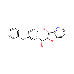 O=C(c1cccc(Cc2ccccc2)c1)c1oc2cccnc2c1O ZINC000005934294