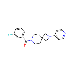 O=C(c1cccc(F)c1)N1CCC2(CC1)CN(c1ccncc1)C2 ZINC000003955794