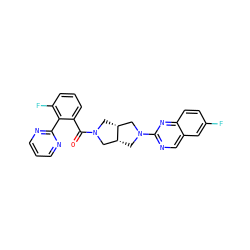 O=C(c1cccc(F)c1-c1ncccn1)N1C[C@@H]2CN(c3ncc4cc(F)ccc4n3)C[C@@H]2C1 ZINC000116823234