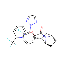O=C(c1cccc(F)c1-n1nccn1)N1[C@H]2CC[C@H]1[C@H](COc1cccc(C(F)(F)F)n1)C2 ZINC000226051790